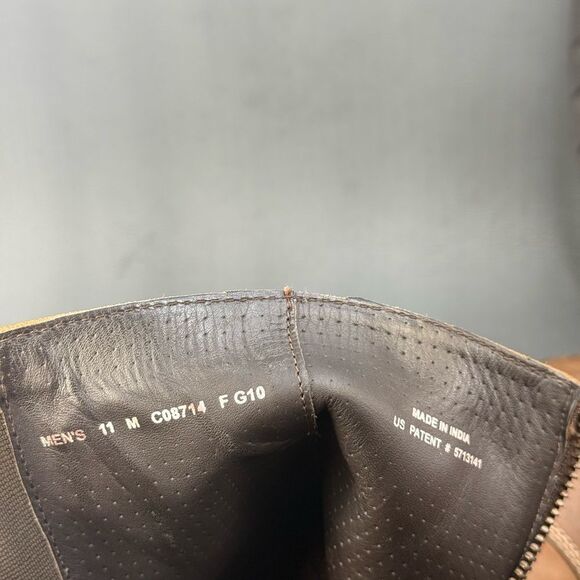 Cole Haan Biker Boots Leather Cap Toe Zip Nike Air Rugged mens size 11 - Picture 9 of 11